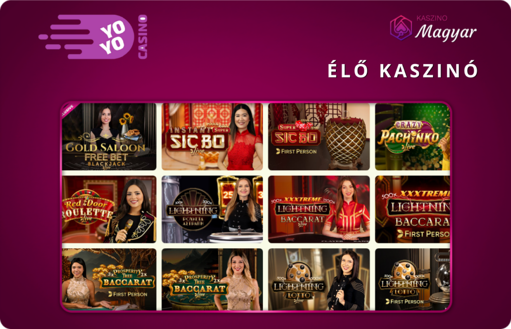 Élő Kaszinó a YoYo Casino