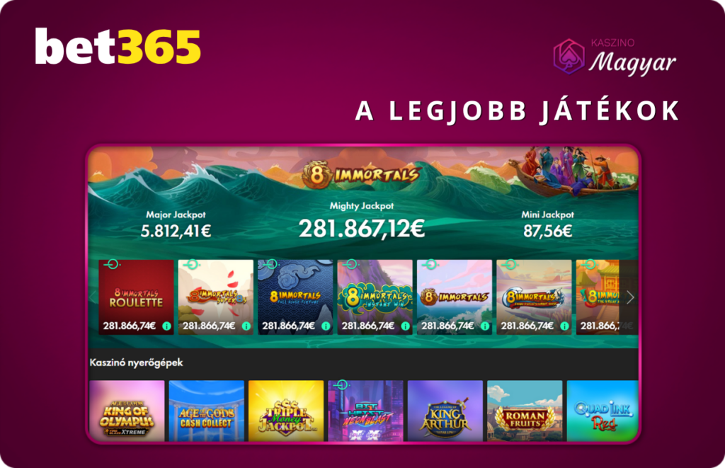 A legjobb játékok a Bet365 kaszinóban 2024-ben