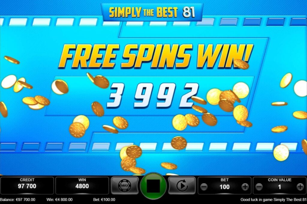 Simply the Best 81 free spin